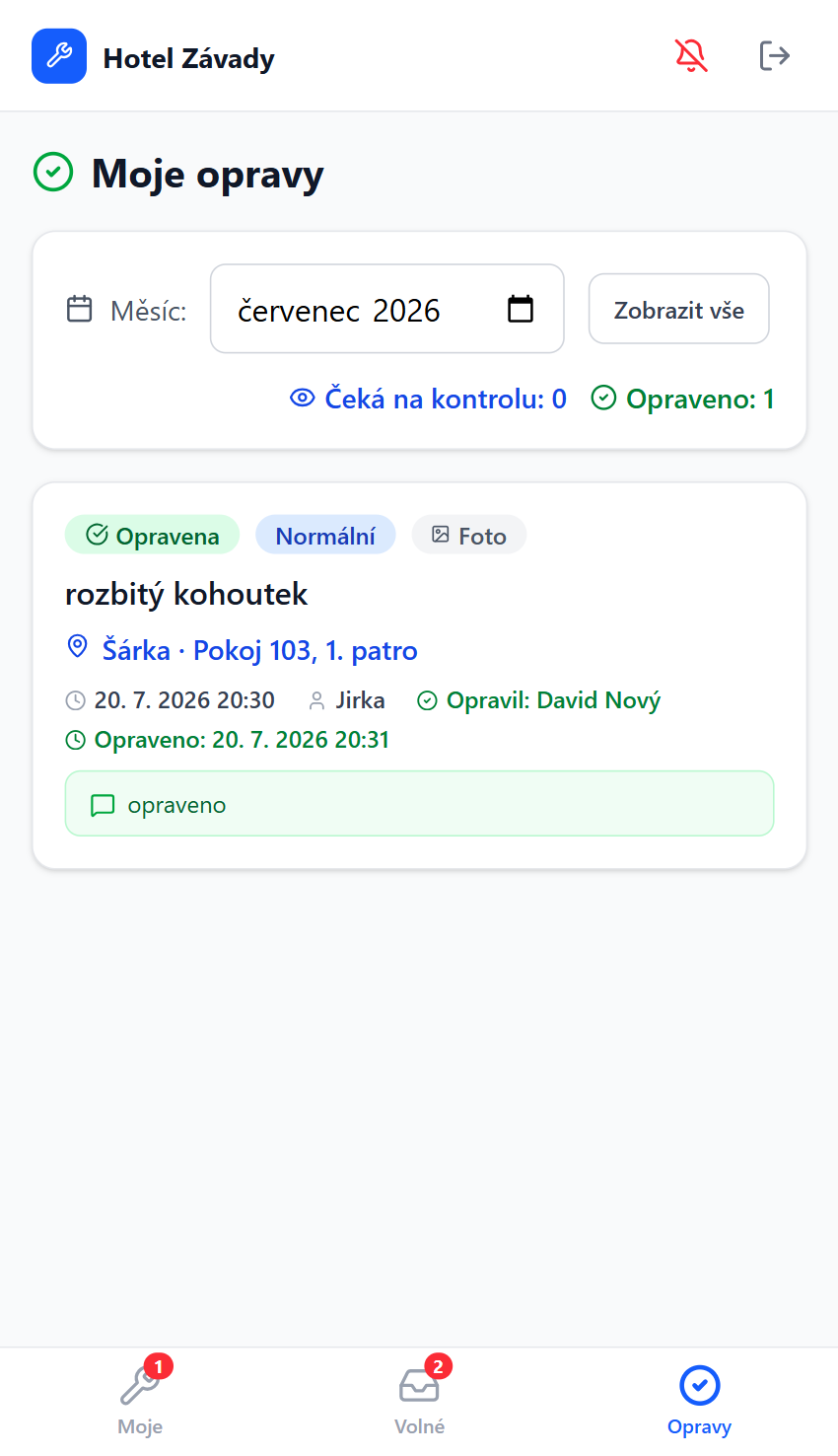 Pohled údržbáře – Moje opravy
